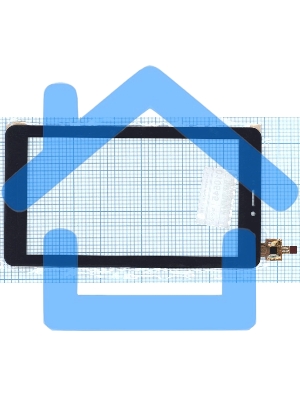 Сенсорное стекло (тачскрин) C196131A1-FPC740DR, черное