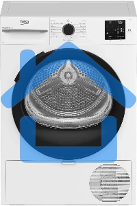 Сушильная машина Beko BM3T37220 белый, 7 кг, сушка - тепловой насос, программ - 15, 59.8 x 84.6 x 54.5 см