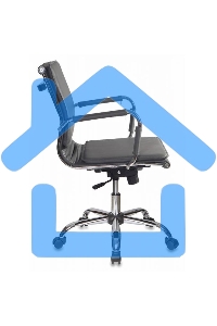 Кресло руководителя Бюрократ CH-993-Low/grey серый, низкая спинка, искусственная кожа, крестовина хромированная