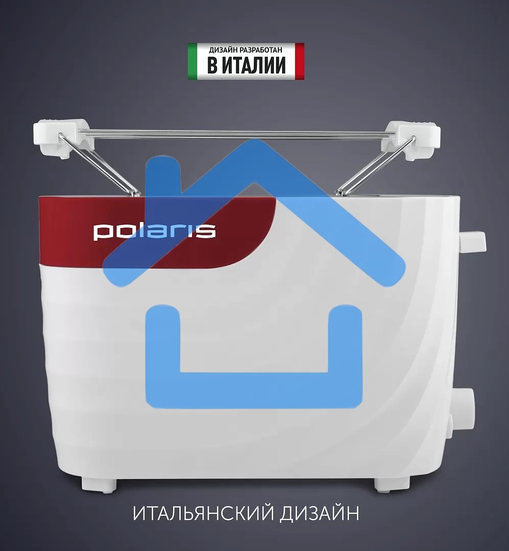 Тостер Polaris PET0720 белый-красный 700Вт