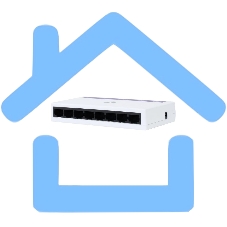 Коммутатор SNR SNR-S1100G-8T, 1Gbит/с, количество портов 8 шт, (L2)