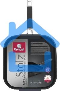 Сковорода-гриль Rondell Stolz RDA-1769, 26см, без крышки, серый