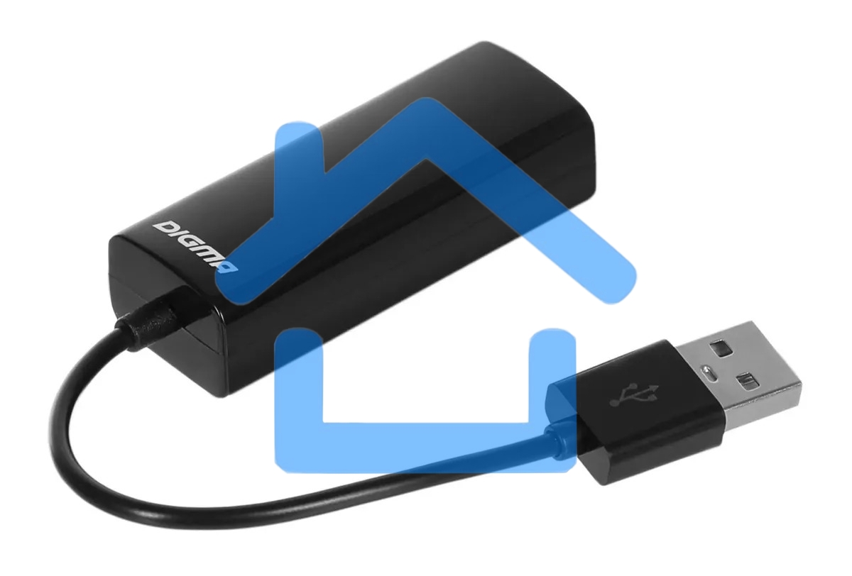 Сетевой адаптер Digma D-USB2-LAN100 Net Adapter Ethernet USB 2.0 (pack:1pcs)