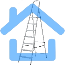 Лестница-стремянка алюминиевая Fit 7 ступеней, вес 5,48 кг РОС