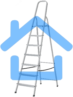 Лестница-стремянка алюминиевая Fit 7 ступеней, вес 5,48 кг РОС