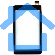 Сенсорное стекло (тачскрин) для Irbis TZ781 черное с рамкой