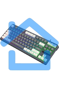 Клавиатура проводная Oklick 711G серый/белый USB Multimedia for gamer LED (1790385) кабель 1.5м