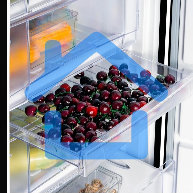 Морозилка Nordfrost DF 268 BAP, черный, 256л, 6 ящиков