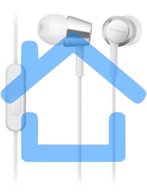 Гарнитура внутриканальные Sony MDR-EX155AP 1.2м белый проводные в ушной раковине (MDR-EX155APW)