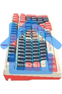 Клавиатура проводная A4Tech Bloody AT98 Proxy Boom USB бежевый/красный