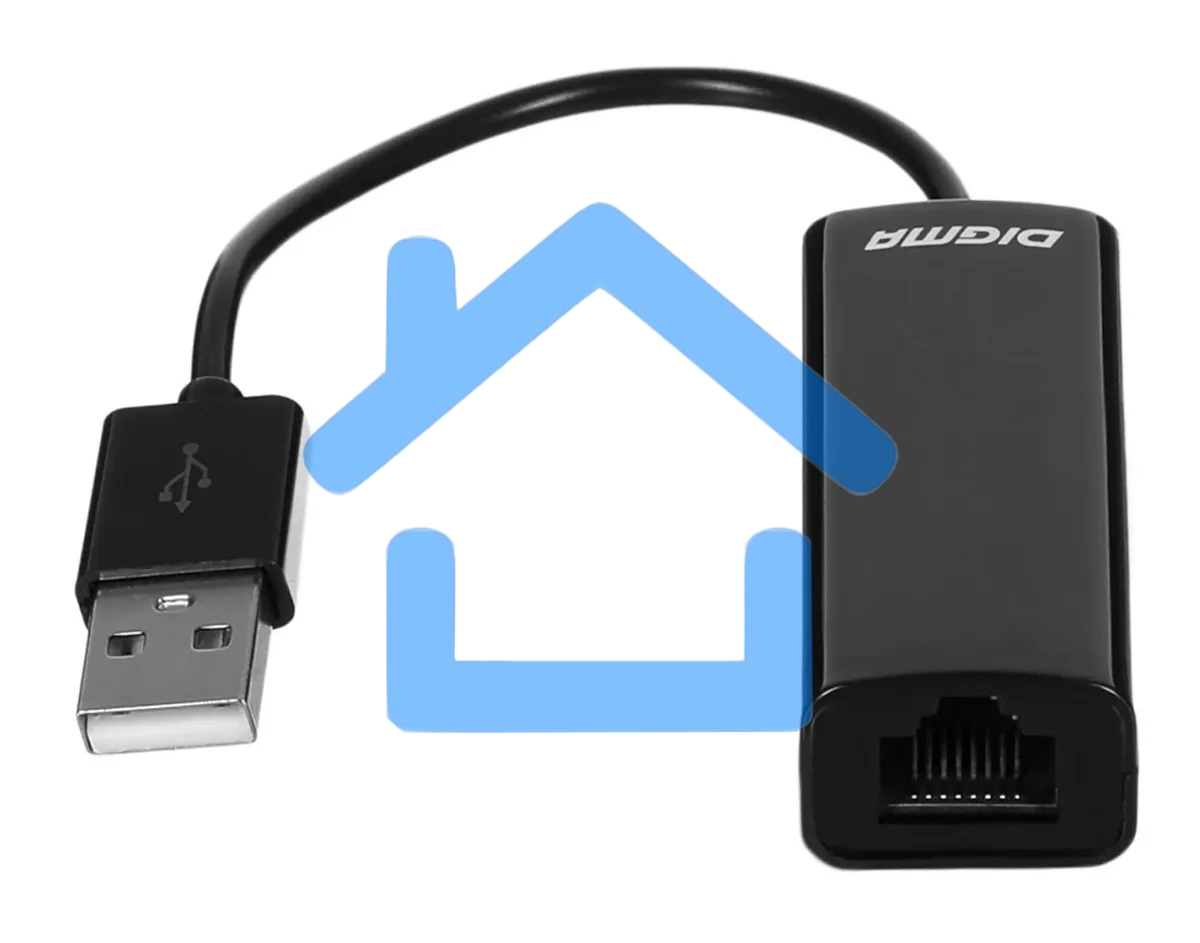 Сетевой адаптер Digma D-USB2-LAN100 Net Adapter Ethernet USB 2.0 (pack:1pcs)