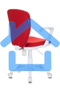 Кресло детское Бюрократ KD-W10AXSN/26-22 красный 26-22 (пластик белый)