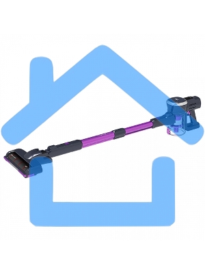 Пылесос вертикальный BQ VCA0201H фиолетовый, питание от аккумулятора, 250 Вт, уборка сухая, пылесборник 0.6 л, работа от АКБ max 40 мин