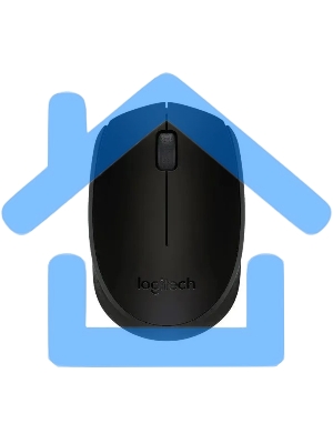 Мышь беспроводная Logitech M171 черный/серый, 1000 dpi, радиоканал, USB, кнопки - 3