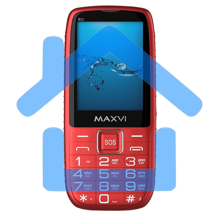 Мобильный телефон Maxvi B32 красный