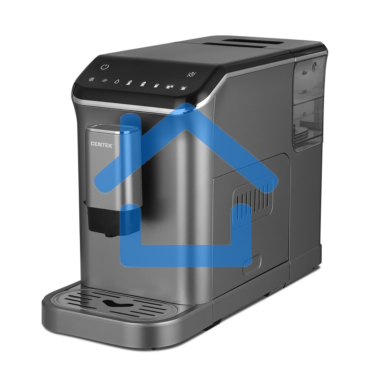 Кофемашина автоматическая Centek CT-1190 серый/черный, исп. кофе - зерна, 1.5 л, 1550 Вт, 20 Бар.