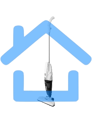 Пылесос вертикальный BBK BV2515 белый/серебро, питание от сети, 110 Вт, уборка сухая, пылесборник 0.8 л