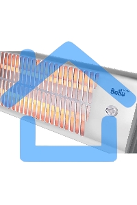 Обогреватель инфракрасный Ballu BIH-LW-1.2 серебристый, кварцевый, 1200 Вт, 20 м2