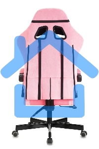 Кресло игровое Knight Terminator розовый Velvet 36, крестов. металл