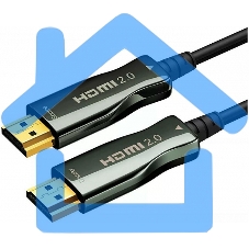 Кабель HDMI AOC-HM-HM-30M Wize, оптический, 30 м, 4K/60HZ, v.2.0, ARC, 19M/19M, черный, коробка