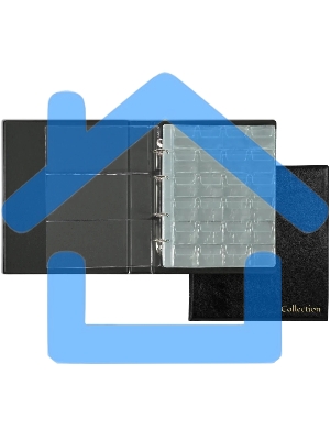 Папка на 4-х кольцах Silwerhof Кляссер верт. ПВХ 0.6мм, черный