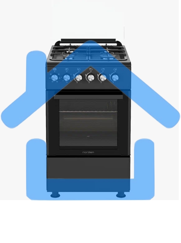 Плита комбинированная NORDEN FF5405GAZD Черный матовый