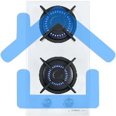 Газовая варочная панель HOMSair HGG321WH независимая, белый