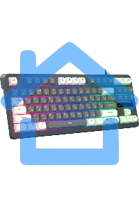 Клавиатура проводная Oklick 711G серый/белый USB Multimedia for gamer LED (1790385) кабель 1.5м