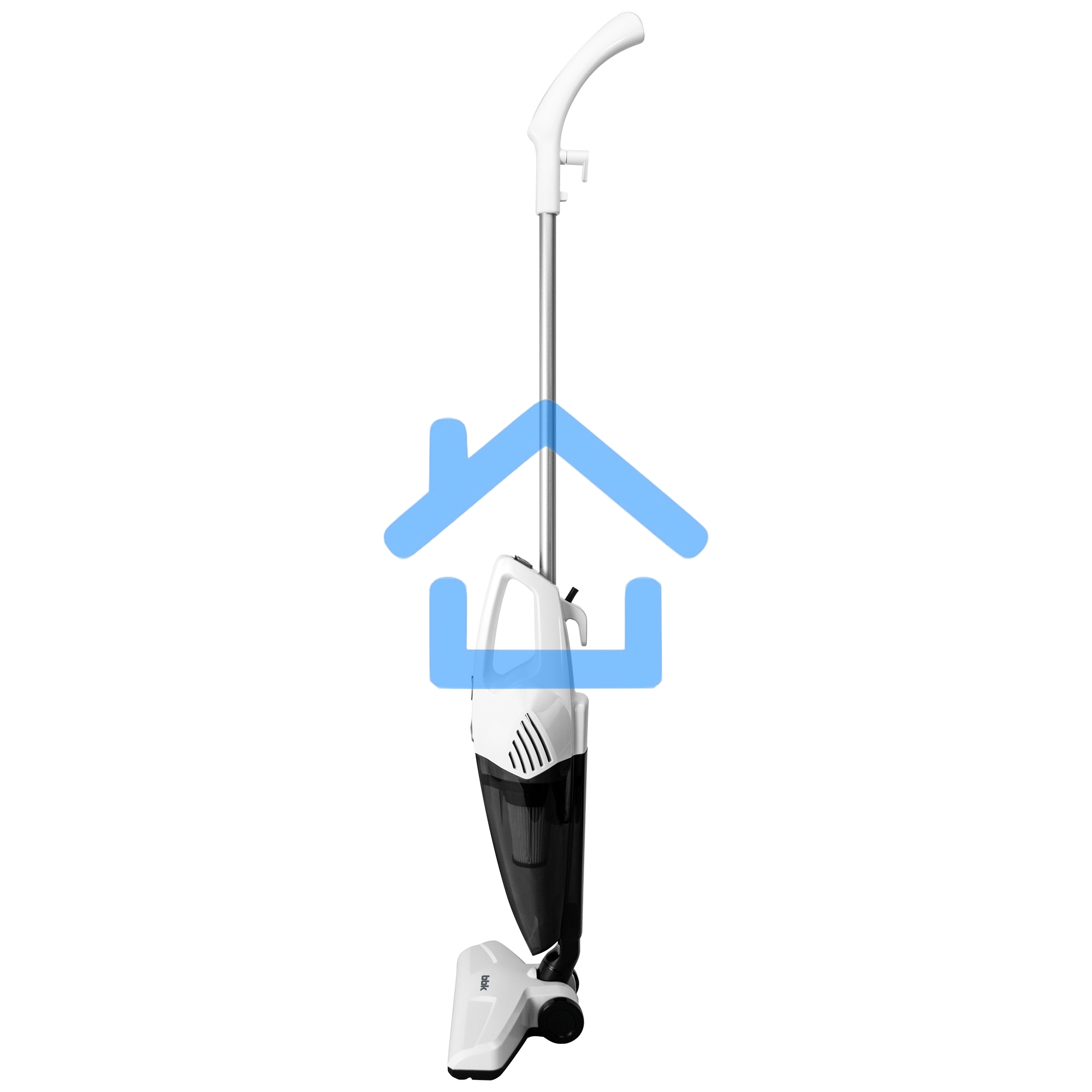 Пылесос вертикальный BBK BV2515 белый/серебро, питание от сети, 110 Вт, уборка сухая, пылесборник 0.8 л