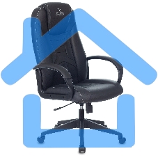 Кресло игровое Zombie 8 черный, искусственная кожа, крестовина пластик