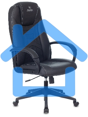 Кресло игровое Zombie 8 черный, искусственная кожа, крестовина пластик