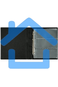 Папка на 4-х кольцах Silwerhof Кляссер верт. ПВХ 0.6мм, черный