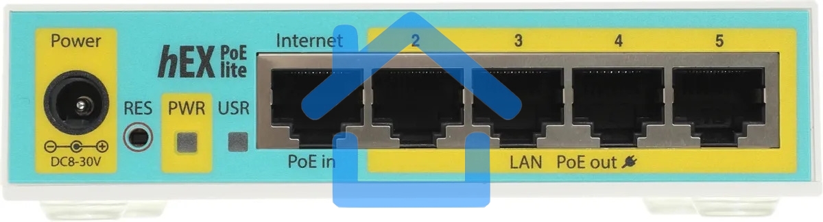 Маршрутизатор MikroTik RB750UPr2 hEX PoE lite 5x Ethernet, раздача PoE, 650 МГц ЦП, 64 МБ 5-портовый 100-Мбитный маршрутизатор с поддержкой PoE на 4-х портах