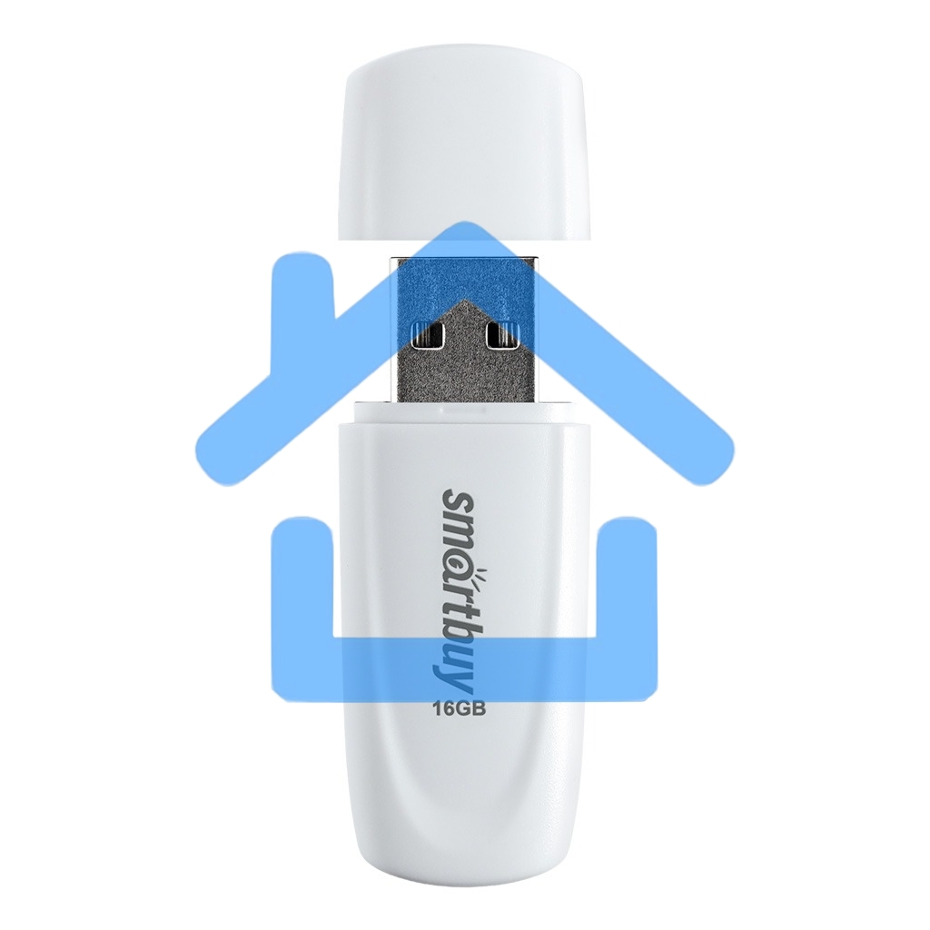 Флешка USB Smartbuy 16 Gb,Scout White (SB016 Gb2SCW), 16 Gb, USB 2.0, R/W 15/12, белый