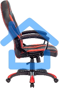 Кресло игровое A4TECH Bloody GC-250, на колесиках, искусственная кожа/ткань, черный/красный