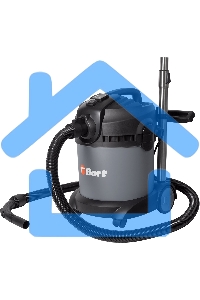 Строительный пылесос Bort BAX-1520-Smart Clean серый, 300/1400 Вт, уборка сухая/влажная, пылесборник бак, 20 л