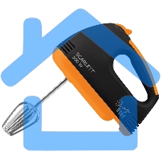 Миксер ручной Scarlett SC-HM40S20 300Вт черный/оранжевый