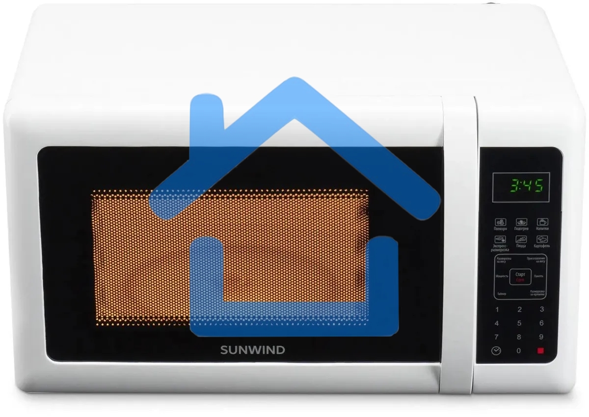 Микроволновая печь SunWind SUN-MW005 белый, 20 л, 700 Вт, переключатели - сенсор