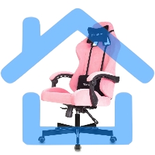 Кресло игровое Knight Terminator розовый Velvet 36, крестов. металл