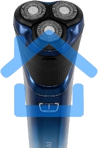 Электробритва роторная Hyundai H-SH8089 реж.эл.:3 питан.:аккум. голубой