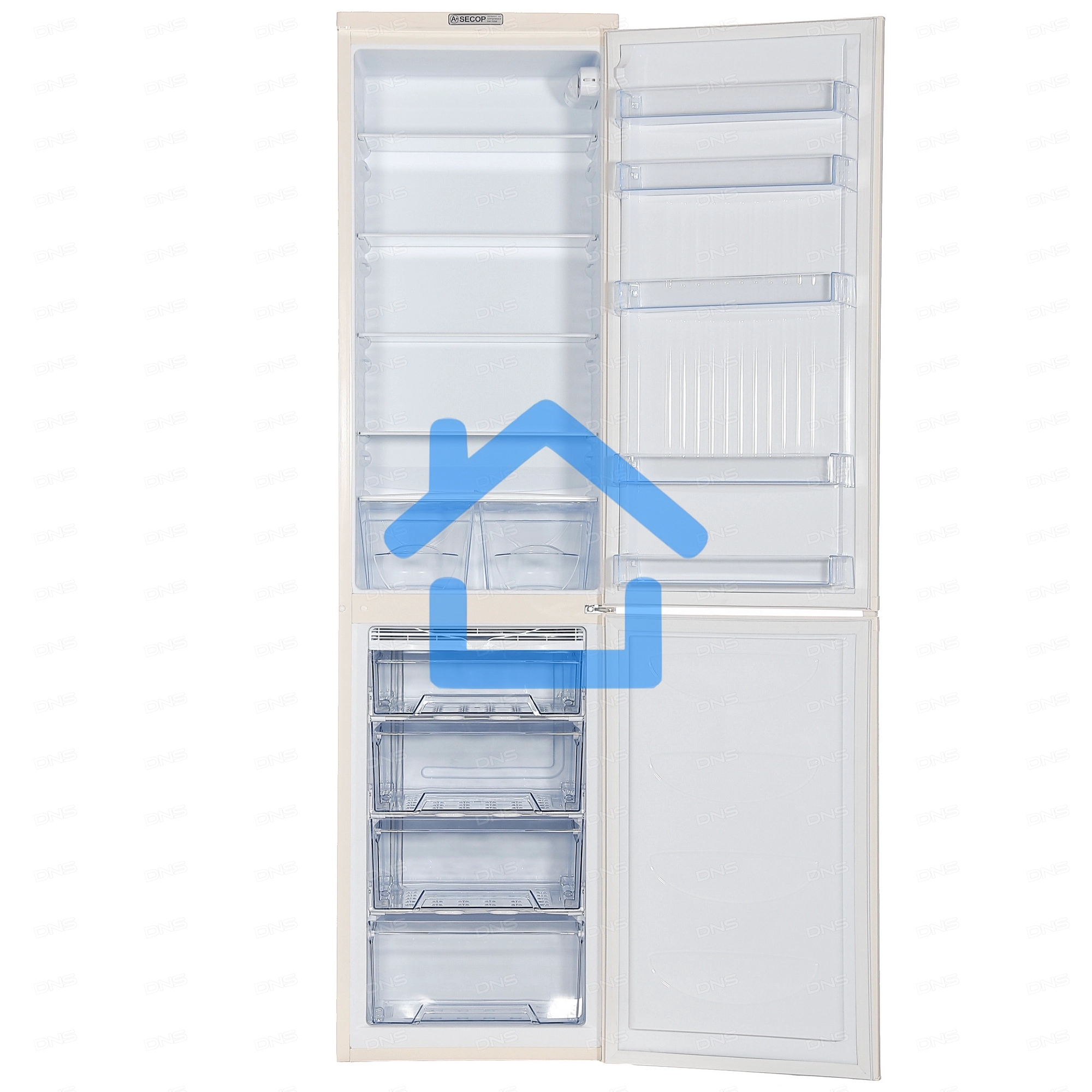 Холодильник DON R-299 S слоновая кость двухкамерный 259/140л морозилка снизу