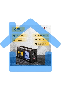 Лазерный дальномер Deli DL4170 (Диапазон измерения 0,05~80м, точность измерения: ±3мм)