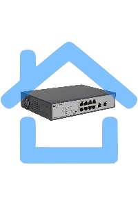 Неуправляемый PoE-коммутатор ORIGO Unmanaged Switch 8x1000Base-T PoE, 2x1000Base-T, PoE Budget 120W, Long-range PoE up to 250m, 19