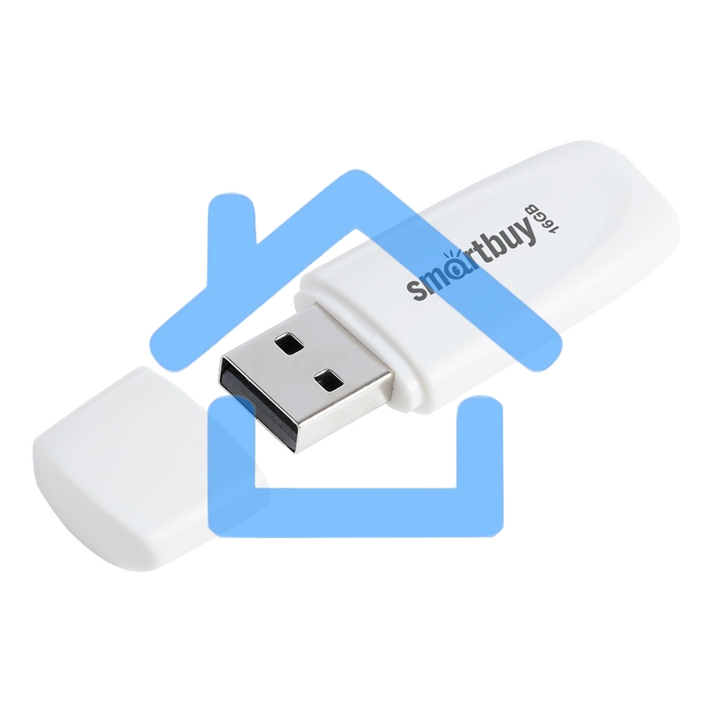 Флешка USB Smartbuy 16 Gb,Scout White (SB016 Gb2SCW), 16 Gb, USB 2.0, R/W 15/12, белый