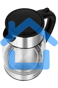 Чайник электрический Starwind SKG3026 1.7л. 2200Вт черный/серебристый (корпус: стекло)