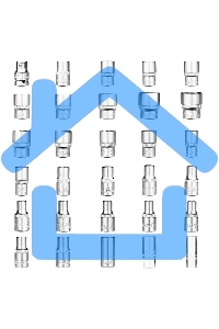 Набор инструментов для авто в кейсе DEKO DKMT112