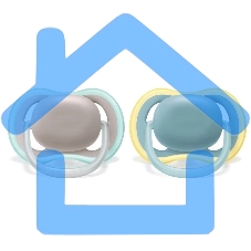 Пустышка Philips Avent ultra air, бежевый/синий, без рисунка, 18 мес+, 2 шт, нейтральная