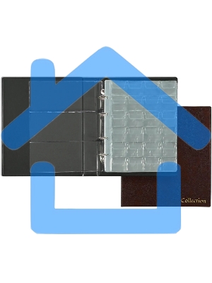 Папка на 4-х кольцах Silwerhof Кляссер верт. ПВХ 0.6мм, коричневый