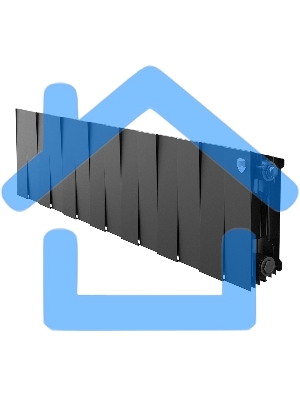 Радиатор биметаллический Royal Thermo PianoForte 200 черный- 14 секц.
