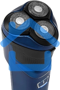 Электробритва роторная Hyundai H-SH8089 реж.эл.:3 питан.:аккум. голубой